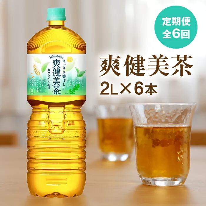 『定期便：全6回』爽健美茶2000mlPET×6本【38000901】