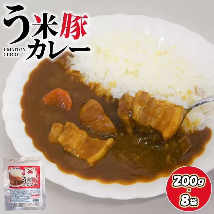 う米豚カレー200g×8袋《北海道恵庭市》【290019】