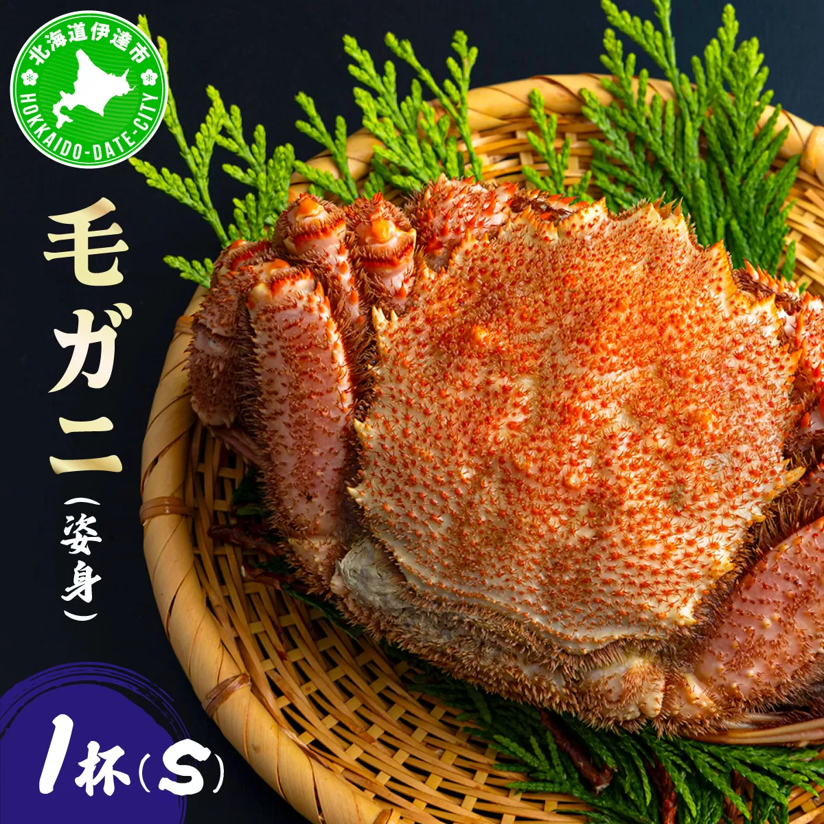 毛ガニ（姿身）Sサイズ 1尾 ogm-013