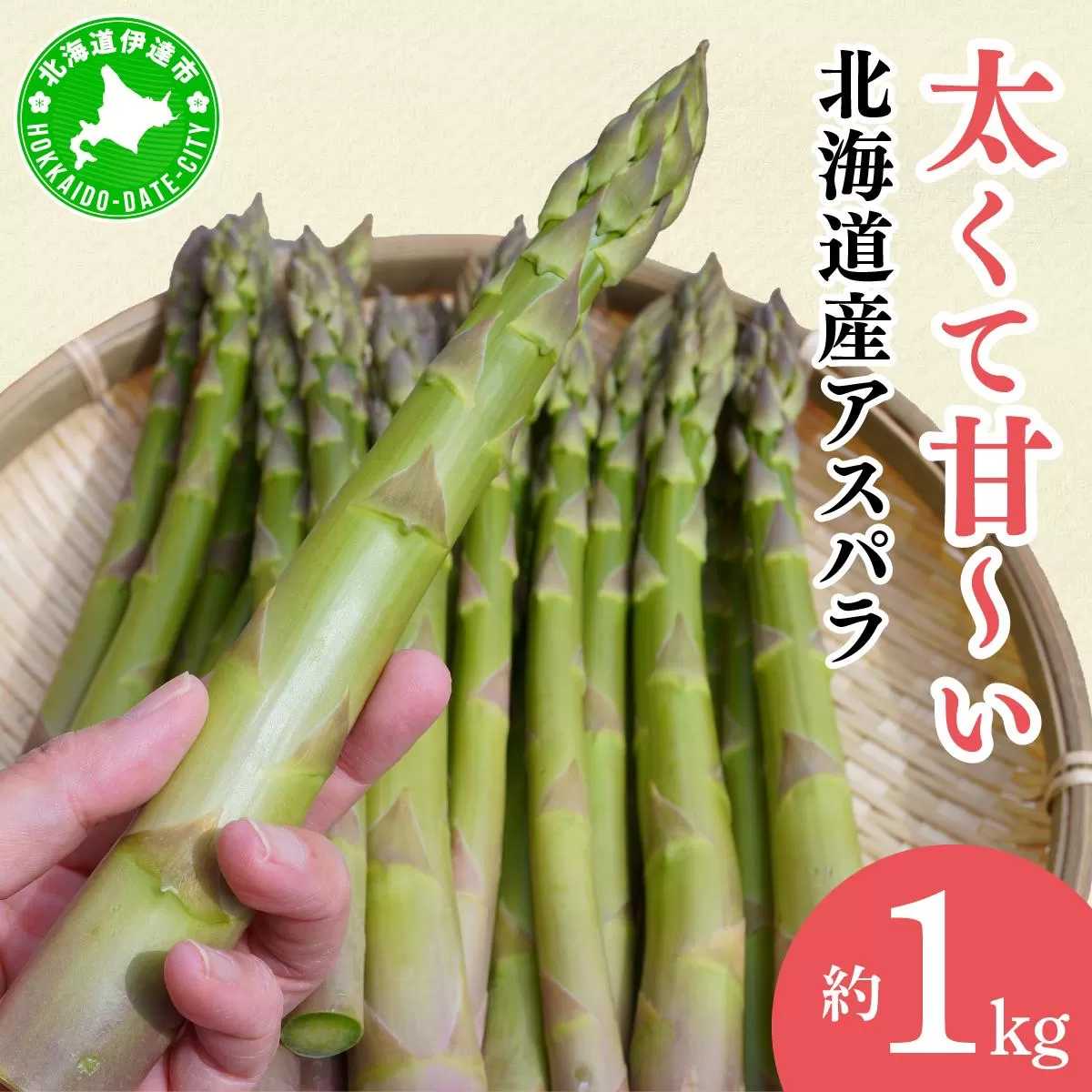 【2026年先行予約】太くてあまーい 北海道産 春芽 アスパラ (約1kg／LL以上中心＋L混合 ) 先行予約 新鮮 採れたて直送 旬 野菜 あすぱら 農家直送 北海道  Farm&Firm かたもと 伊達市