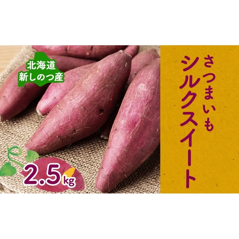 [オンライン決済限定]野菜 新しのつ産 さつまいも(シルクスイート2.5kg) サツマイモ 芋 イモ 甘い 北海道