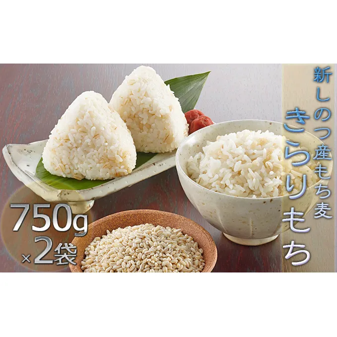 新しのつ産　もち麦（きらりもち）750g×2袋 雑穀 