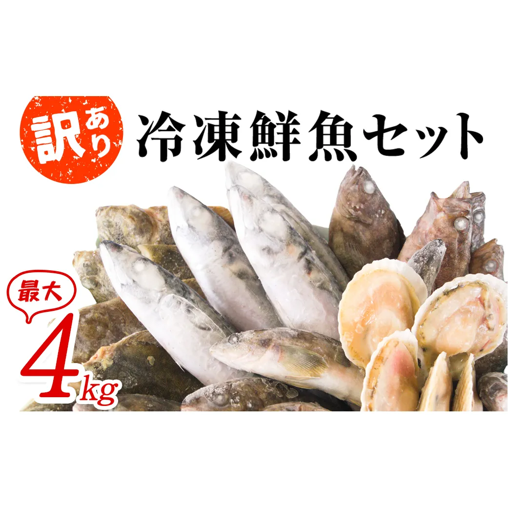 【順次発送】【緊急支援品】北海道 冷凍鮮魚セット 最大4kg 「漁師応援プロジェクト！」 下処理済み 冷凍 鮮魚 海鮮 海産 地元 ホタテ 事業者支援 中国禁輸措置