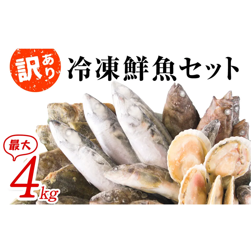 【2025年5月下旬発送】【緊急支援品】北海道 冷凍鮮魚セット 最大4kg 「漁師応援プロジェクト！」 下処理済み 冷凍 鮮魚 海鮮 海産 地元 ホタテ 事業者支援 中国禁輸措置 期間限定