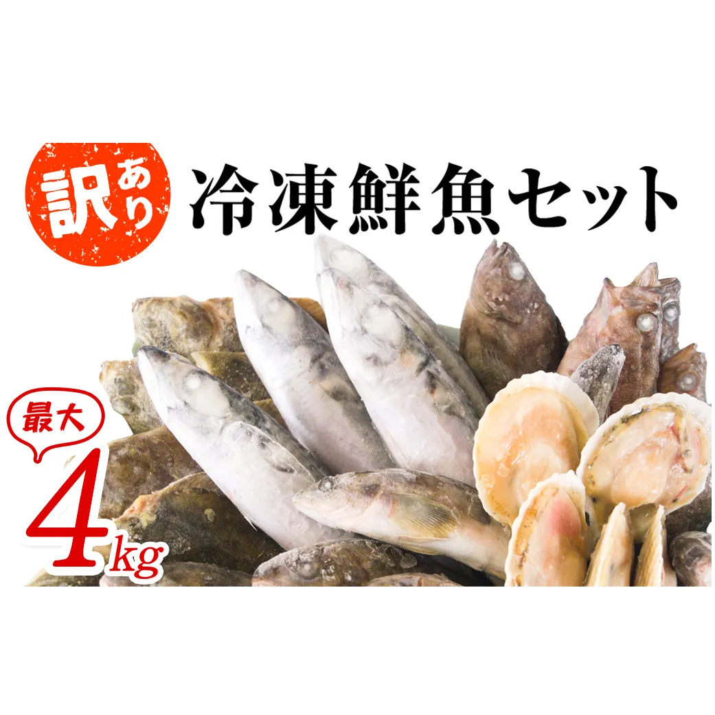 【2025年6月下旬発送】【緊急支援品】北海道 冷凍鮮魚セット 最大4kg 「漁師応援プロジェクト！」 下処理済み 冷凍 鮮魚 海鮮 海産 地元 ホタテ 事業者支援 中国禁輸措置 期間限定