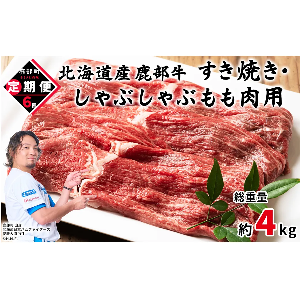 【定期便】北海道産 モモ肉 680g 全6回 毎月お届け 北海道産 肉 赤身肉 鹿部牛