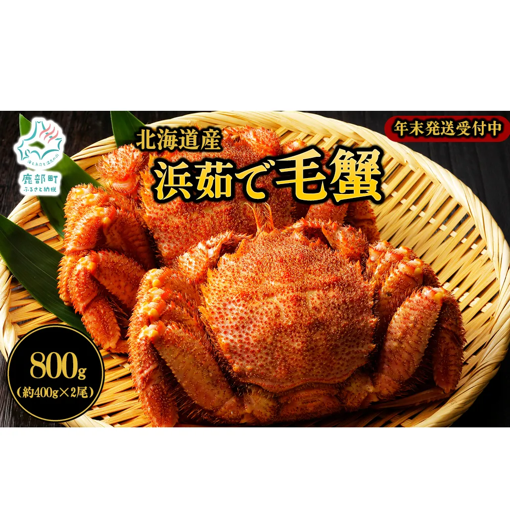 【北海道産】 ボイル毛蟹 約800g(400g前後×2尾)蟹 カニ 冷凍 【2025年11月下旬発送】