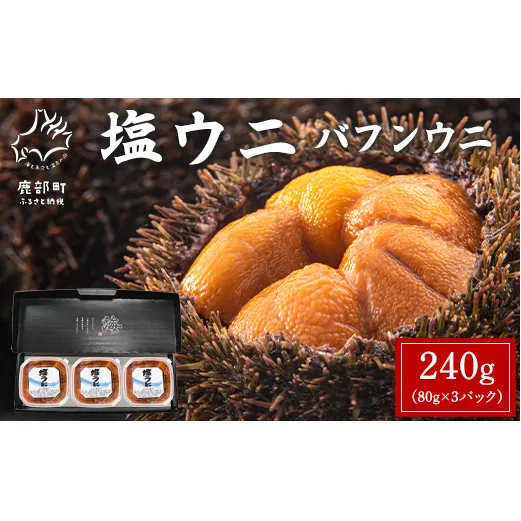 塩うに 240g (80g×3P) バフンウニ ミョウバン不使用 塩蔵うに ギフトセット