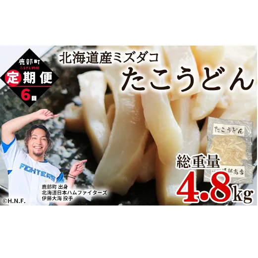 【定期便】たこうどん800g（200g×4）6回お届けコース【毎月】