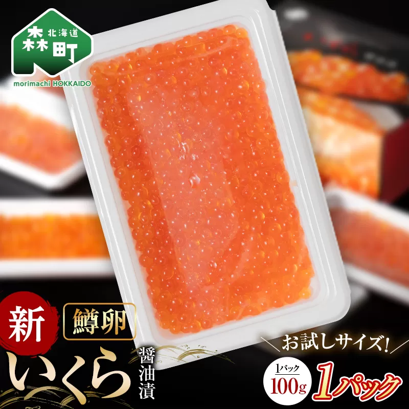 【お試しパック！】 100g いくら（鱒卵） イクラ 醤油漬け 森町 いくら醤油漬け しょうゆ漬け 海産物 加工品 ふるさと納税 北海道 お試し 10000円＜ワイエスフーズ＞ mr1-1225