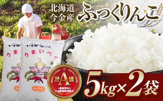 令和6年産 今金産 ふっくりんこ 10kg(5kg×2袋) 北海道 今金町産 米 白米 米俵 F21W-431