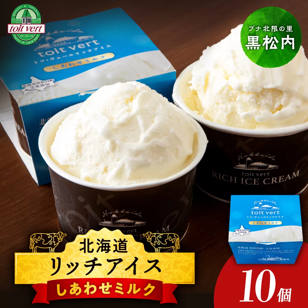 リッチアイスクリーム しあわせミルク 10個セット（100ml）アイス スイーツ おやつ 冷凍 食べ比べ