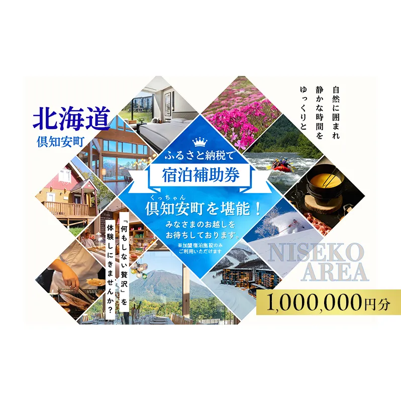 北海道 倶知安町 宿泊 利用 クーポン 【100万円分】チケット 旅行 ホテル パークハイアット ニセコ HANAZONO Panorama Niseko AYA Villas 他 リゾート コンドミニアム コテージ ヴィラ 券 宿泊券 観光 高級 宿 体験 長期滞在 旅 
