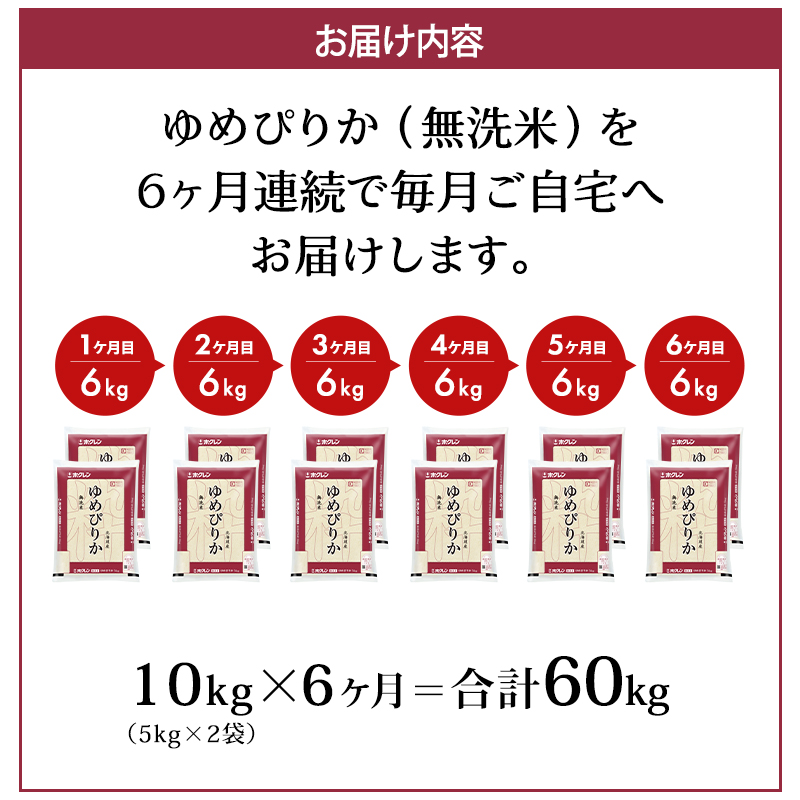令和6年産 北海道産ゆめぴりか5kg×2袋 無洗米 | HOKUREN GREEN +