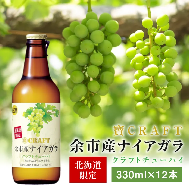 「寶ＣＲＡＦＴ」＜余市産ナイアガラ＞１２本★北海道限定クラフト_Y020-0521