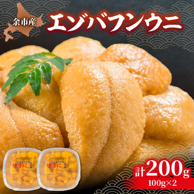【先行予約：2026年6月以降発送】余市産「塩水うに（エゾバフンウニ）」100g×2_Y006-0036