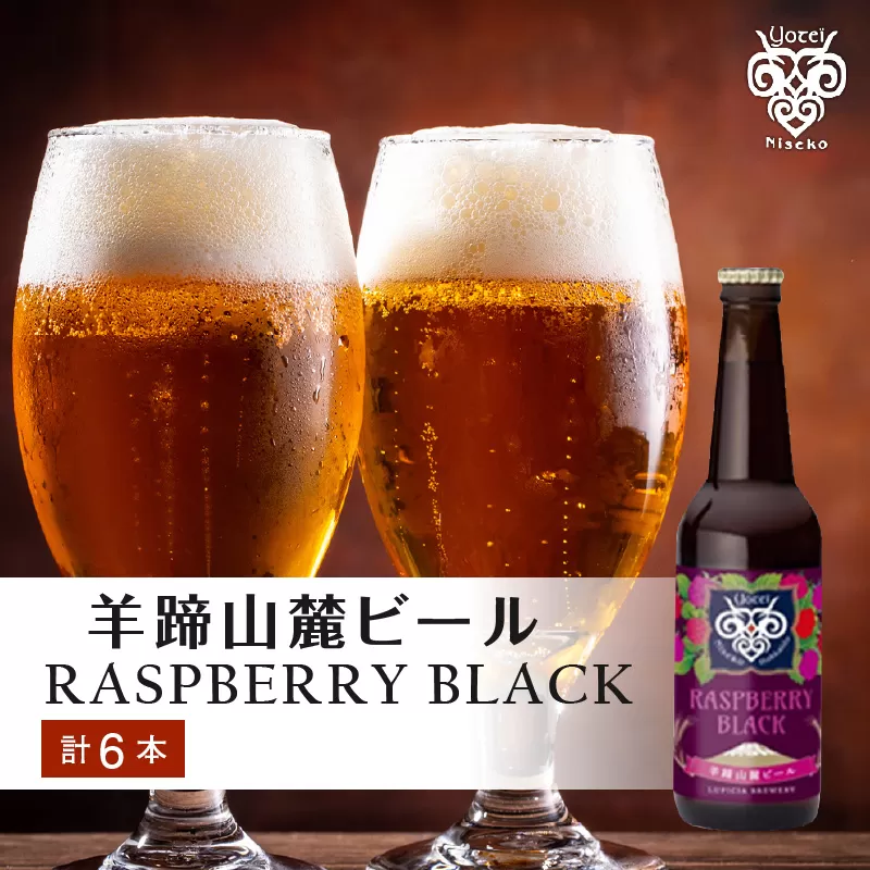 【羊蹄山麓ビール】 RASPBERRY BLACK 6本セット_Y020-0193