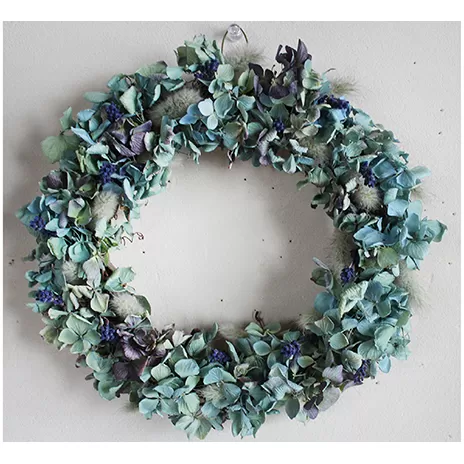 【手作りキット】ドライフラワーあじさいのリース 花 インテリア 装飾品 