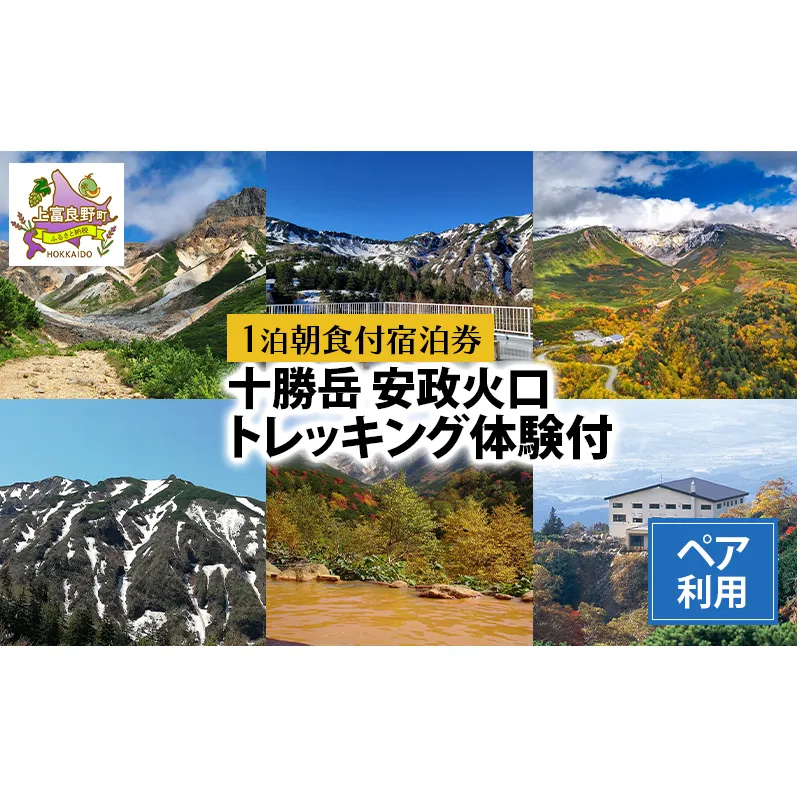 湯元 凌雲閣 ペア 【1泊朝食付】宿泊 安政火口 トレッキング 体験 北海道 上富良野 サマー アクティビティ 十勝岳 夏期