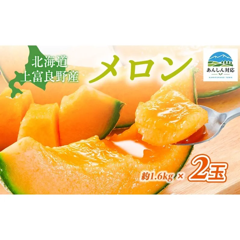 【令和8年産】ふらのメロン 赤肉 2玉 約3.2kg メロン フルーツ 果物