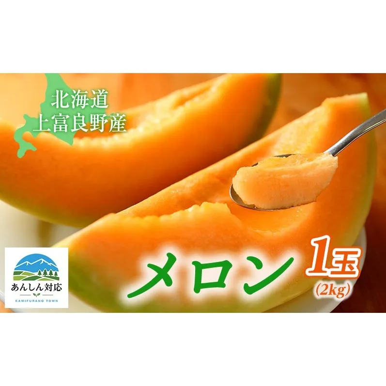 【令和8年産】北海道 上富良野 町産 「 ふらの メロン 」 大玉 秀品  1玉 約 2kg 以上 赤肉 メロン 産地直送 富良野 フルーツ 果物類 フルーツ メロン赤肉 