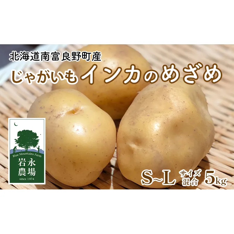 【2025秋～発送】 北海道 南富良野町 じゃがいも「インカのめざめ」 5kg(S～Lサイズ混合) じゃがいも ジャガイモ いんか インカ 野菜 やさい 北海道野菜 北海道産じゃがいも 