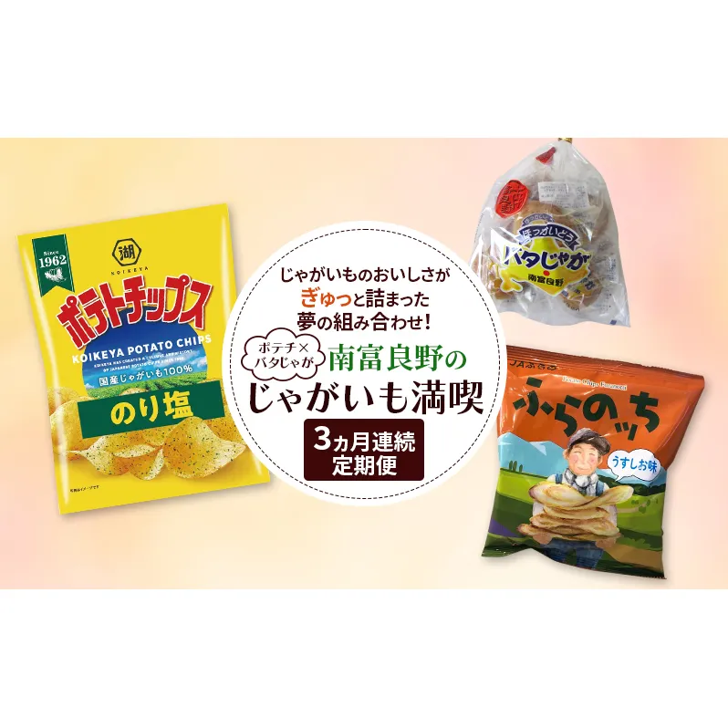 <ポテチ×バタじゃが〉南富良野のじゃがいも満喫 定期便 ［ ジャガイモ お菓子 スナック じゃがいも ポテチ スナック 加工品 バター 野菜 芋 北海道 ］