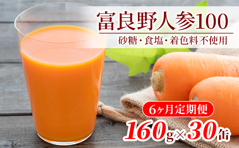 にんじんジュース 定期便 6ヶ月 北海道 富良野にんじん100 30缶 にんじんジュース 定期便 6ヶ月 北海道 富良野にんじん100 30缶