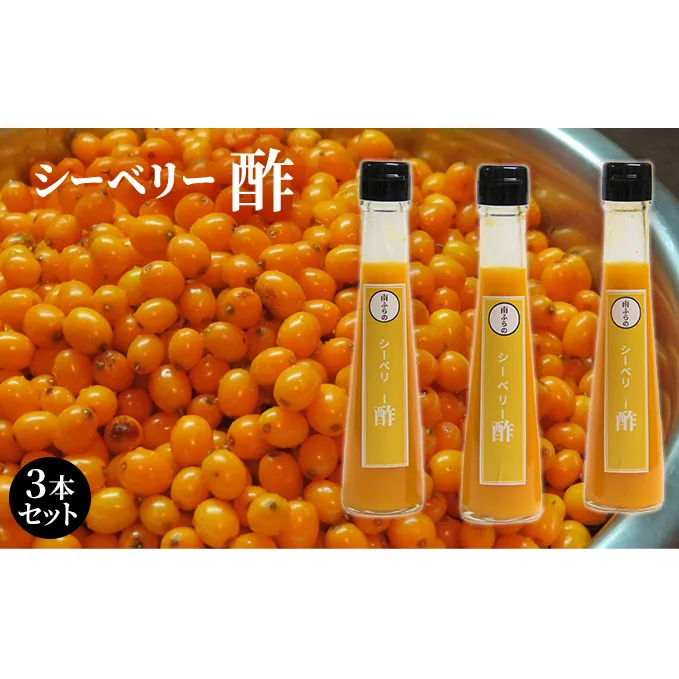 シーベリー酢 3本セット 北海道 南富良野町 シーベリー ベリー 酢 調味料 セット 詰合せ ドレッシング ソース たれ シーベリー 酢
