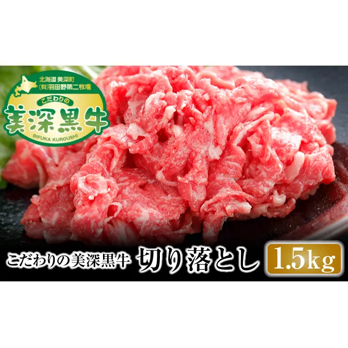 牛切り落とし1kg［こだわりの美深黒牛］北海道 美深町 お肉 牛肉 