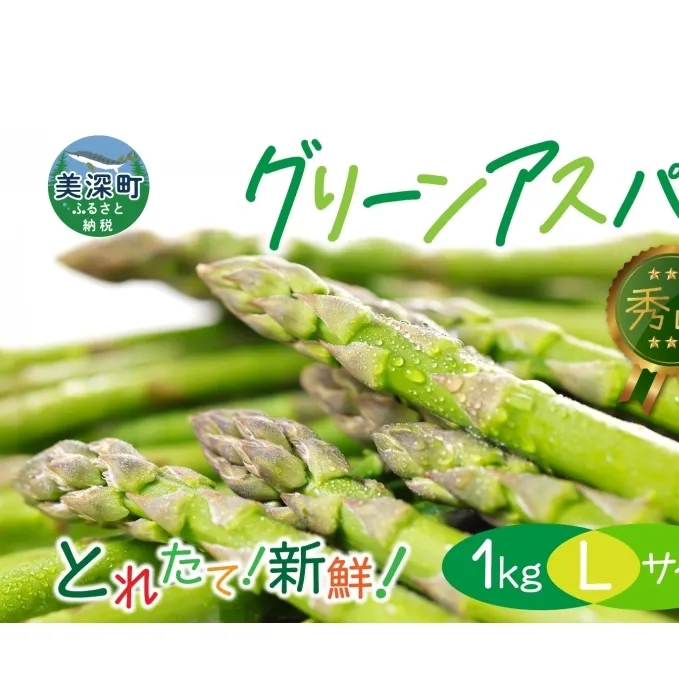 【2025年発送】北海道美深町 グリーンアスパラ 1kg(L)【 秀品 】旬 新鮮 野菜 朝採れ アスパラ アスパラガス ギフト 産地直送 お取り寄せ フレッシュ 健康 美容 フレッシュ 甘い 北海道産