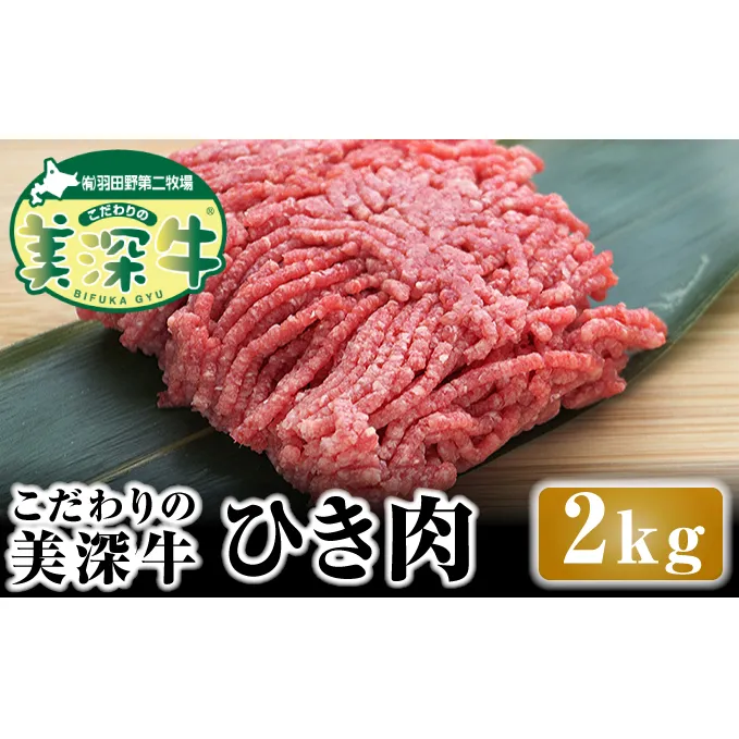北海道 こだわりの美深牛 ひき肉2kg お肉 牛肉 