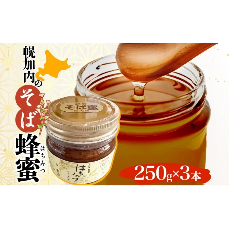 そば 蜂蜜 250ｇ 3本 蕎麦 はちみつ ハチミツ そばの坂本 北海道 幌加内町