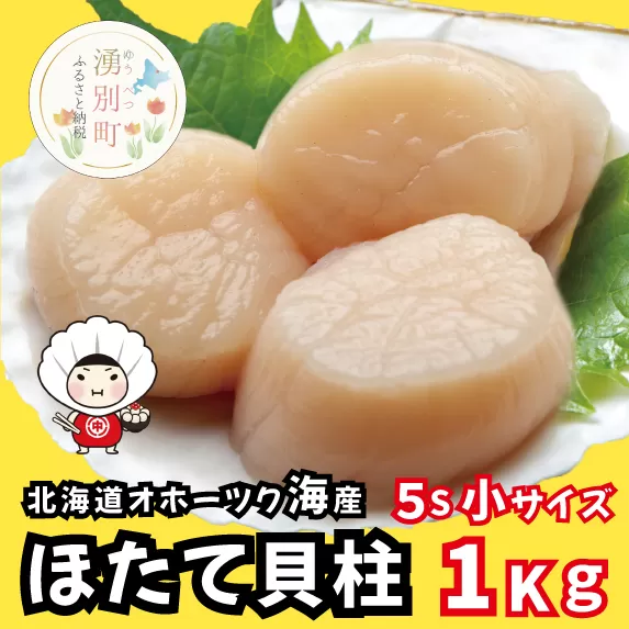 北海道 オホーツク海産 天然ほたて貝柱玉冷小  1kg　帆立　ホタテ　ほたて　刺身　貝柱　玉冷　冷凍　海鮮　魚介　国産　オホーツク　おほーつく　湧別町　北海道