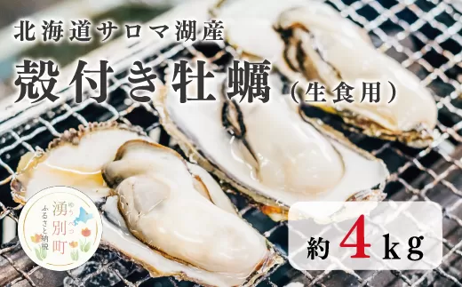 【国内消費拡大求む】北海道　サロマ湖産　殻付き牡蠣　約4kg　生食用