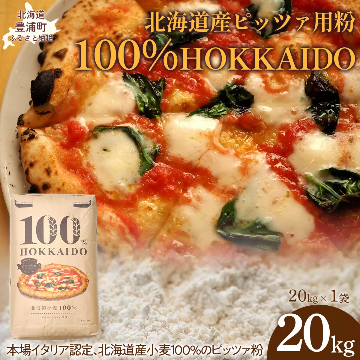 100% HOKKAIDO ピッツァ用粉 20kg TYUAI026