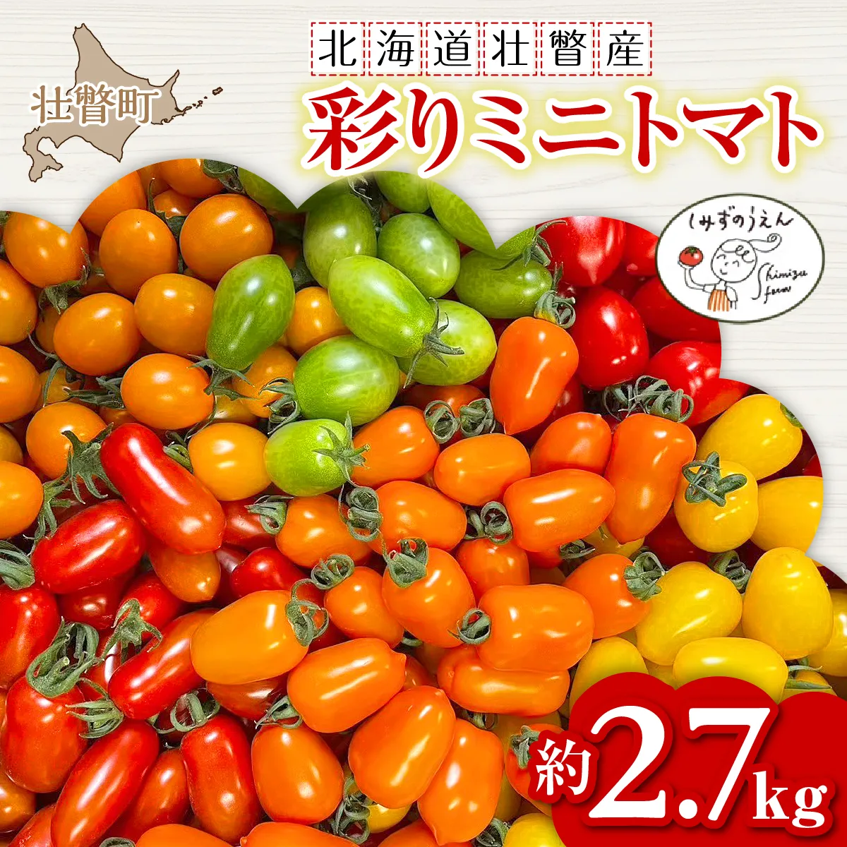 ＜2026年7月上旬よりお届け＞カラフルミニトマト約2.7kg 【農園直送】北海道壮瞥産 SBTO004