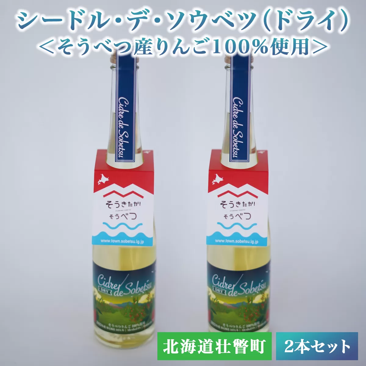 シードル・デ・ソウベツ（ドライ）2本セット＜そうべつ産りんご100%使用＞ SBTA030