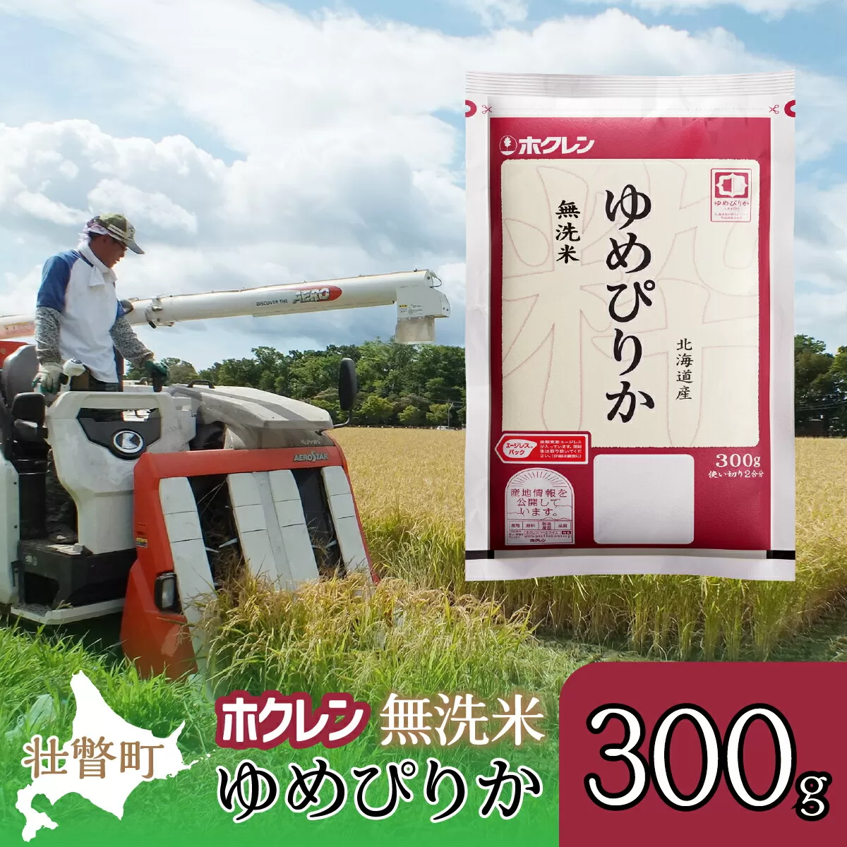 【令和6年産米】（無洗米300g）ホクレンゆめぴりか  SBTD148