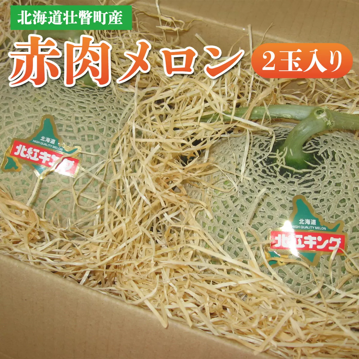 ＜2026年7月上旬よりお届け＞北海道壮瞥産 赤肉メロン 2玉入り SBTA031