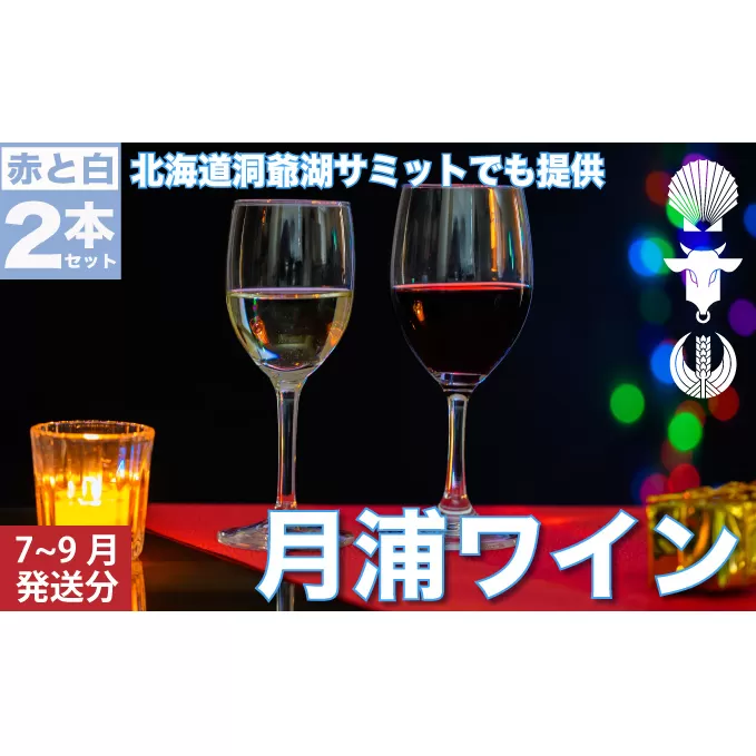 月浦ワイン2本セット（白・赤750ml）7月～9月配送［冷蔵］白・赤ワイン