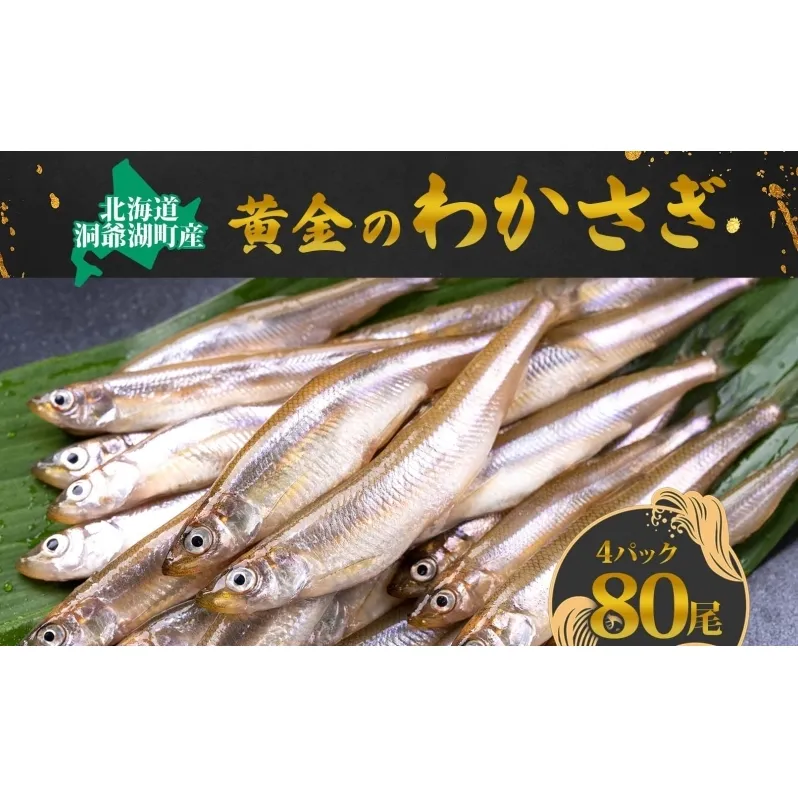 洞爺湖町産 黄金のわかさぎ 20尾×4P 計80尾 北海道産 ワカサギ わかさぎ 川魚 魚介類 産地直送 冷凍 お取り寄せ グルメ 料理 天ぷら フライ とうやマルシェ 北海道 洞爺湖町