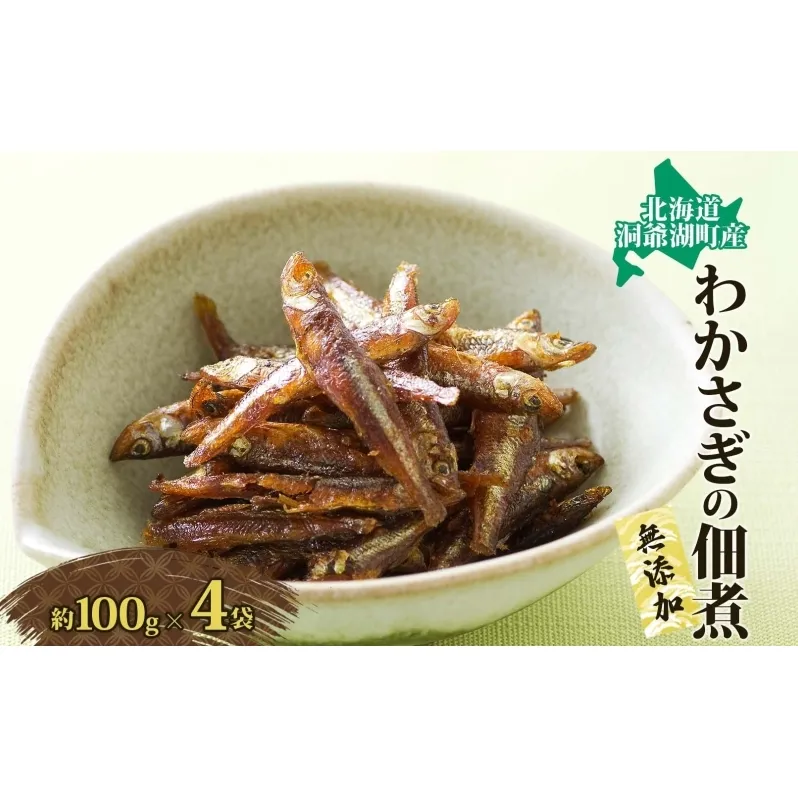 洞爺湖・わかさぎの佃煮400g(100g×4袋) 魚貝類 ワカサギ 加工食品 