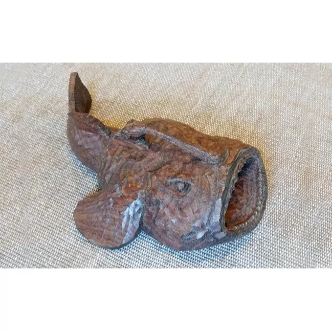 木彫 アンコウ インテリア 工芸品 