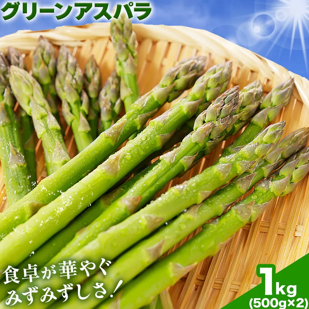 アスパラガス アスパラ グリーンアスパラ L サイズ 1kg (500g×2) 門別町農業協同組合(生活資材課) 《4月上旬-5月末頃出荷》北海道 日高町 送料無料 春野菜 春 朝採り 朝採れ お取り寄せ