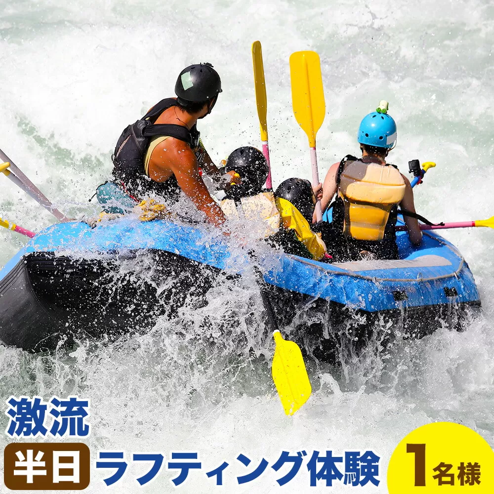 激流 ラフティング体験ツアー 半日コース 1名様 参加対象：中学生以上《30日以内に出荷予定(土日祝除く)》北海道 日高町 旅行 家族旅行 ラフティング アクティビティ