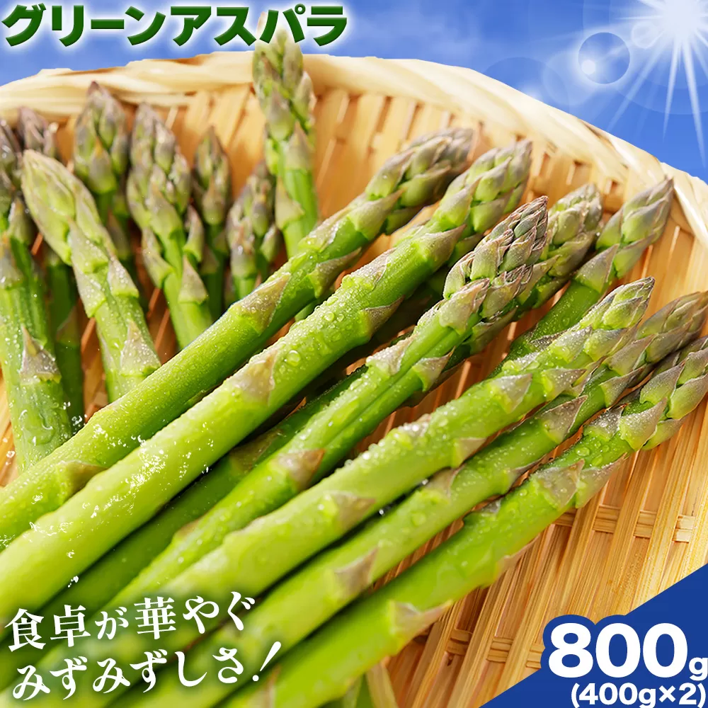 アスパラガス アスパラ グリーンアスパラ L サイズ 800g (400g×2) 門別町農業協同組合(生活資材課) 《4月上旬-5月末頃出荷》北海道 日高町 送料無料 春野菜 春 朝採り 朝採れ お取り寄せ