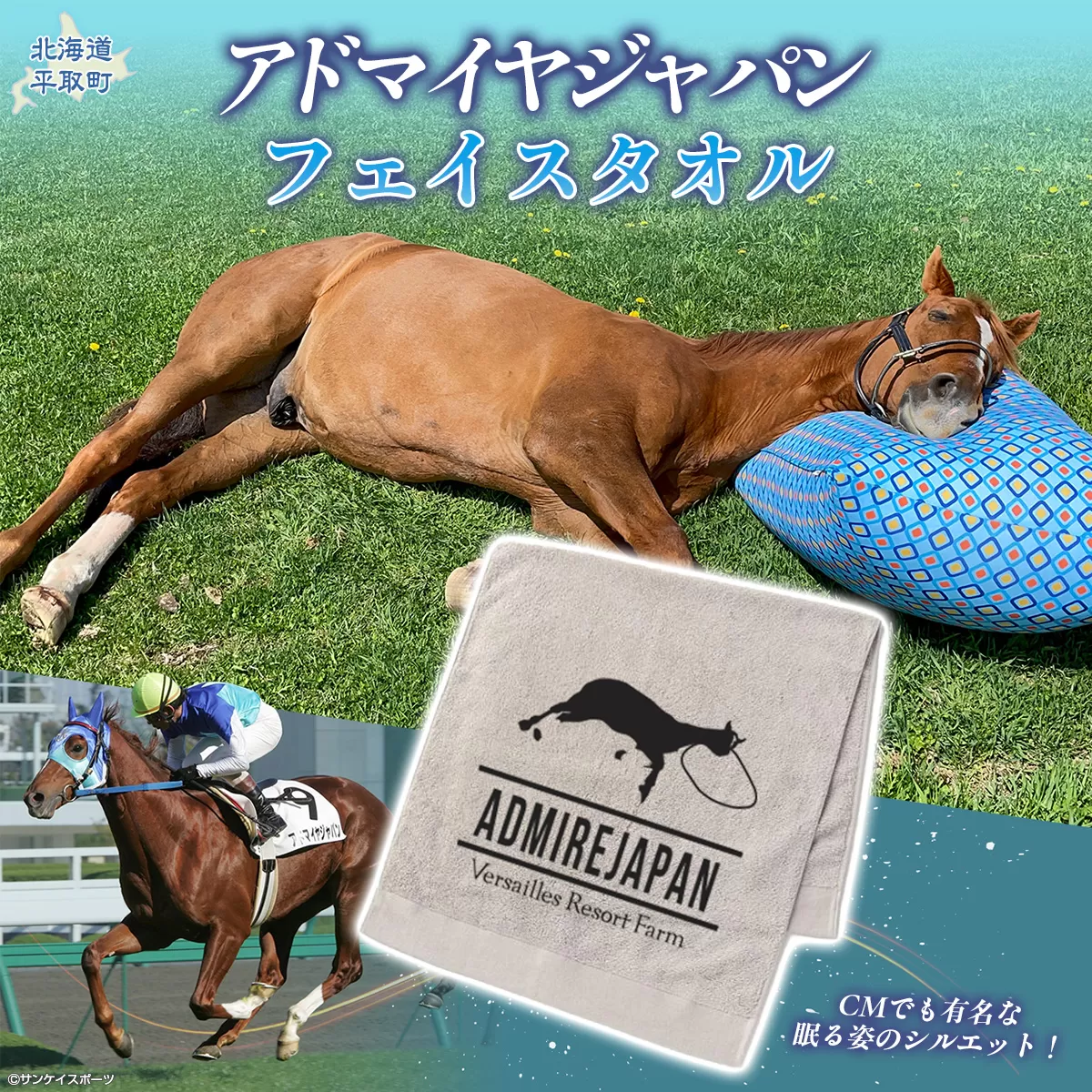 【アドマイヤジャパン×Yogibo】フェイスタオル BRTV042