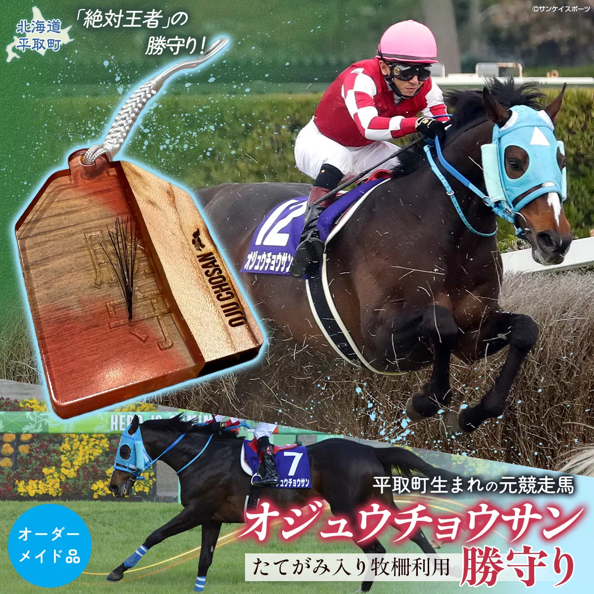 【御守り】オジュウチョウサンたてがみ入り牧柵利用勝守り BRTV001