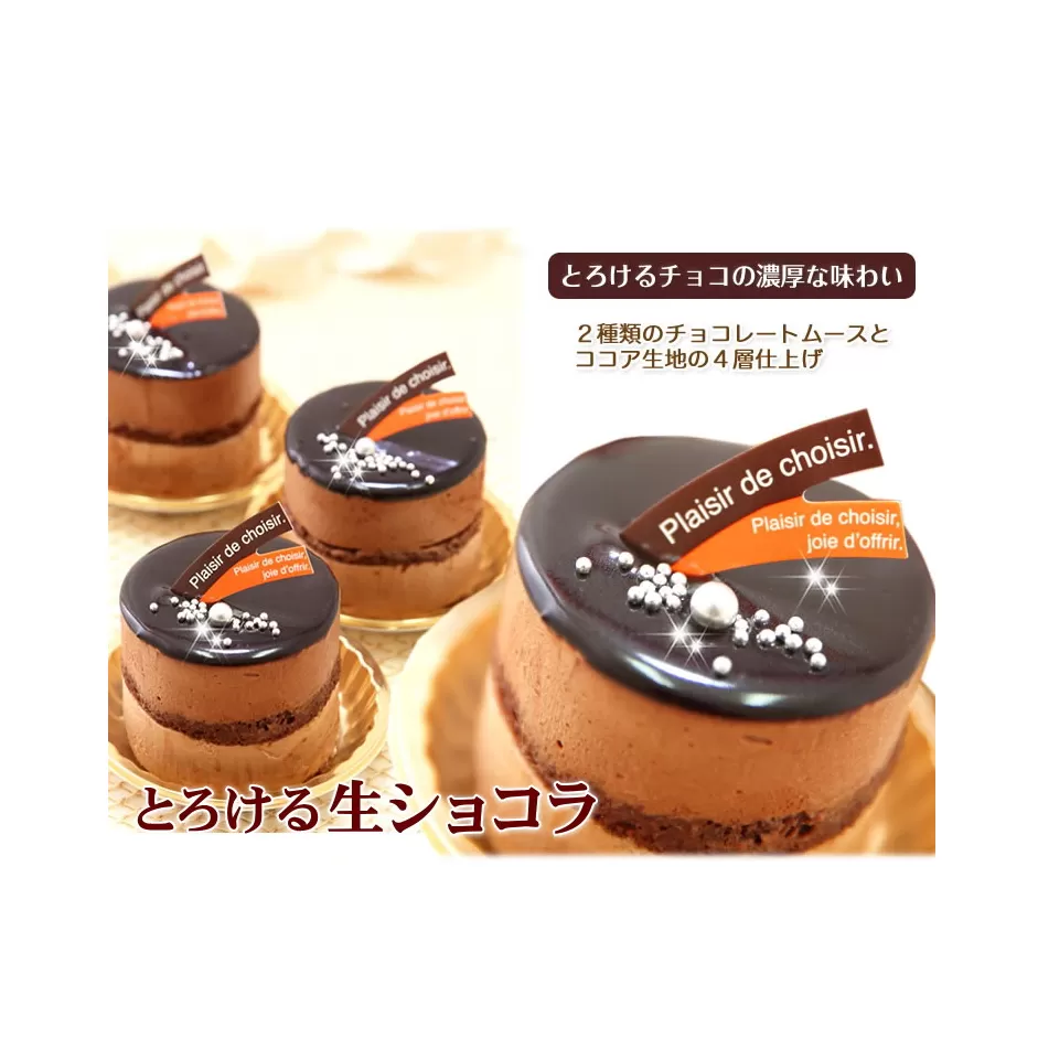 リッチな味わい♪チョコレートケーキ『とろける生ショコラ』　北海道・新ひだか町のオリジナルケーキ